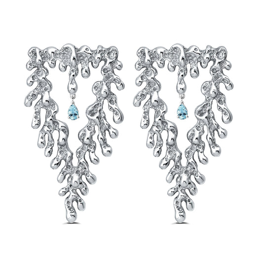 The Aquamarine V Earrings