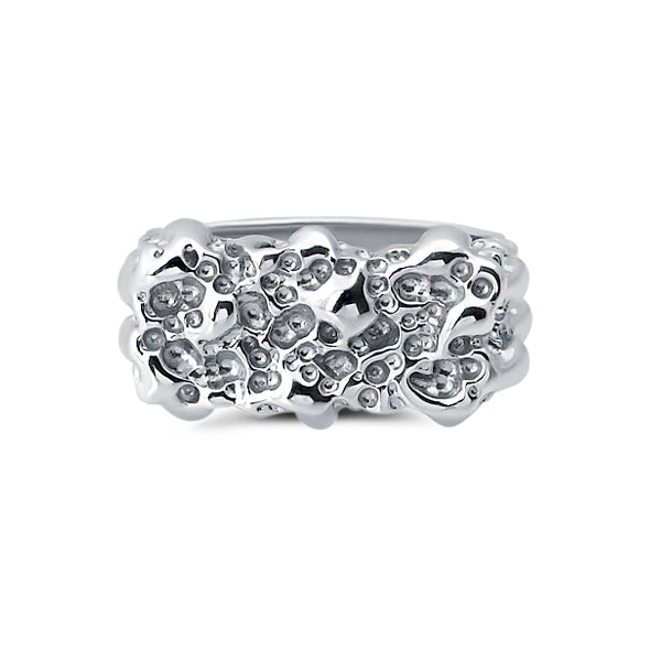 sa'oti saoti jewelry handcrafted 925 sterling silver rhodium plated melt ring