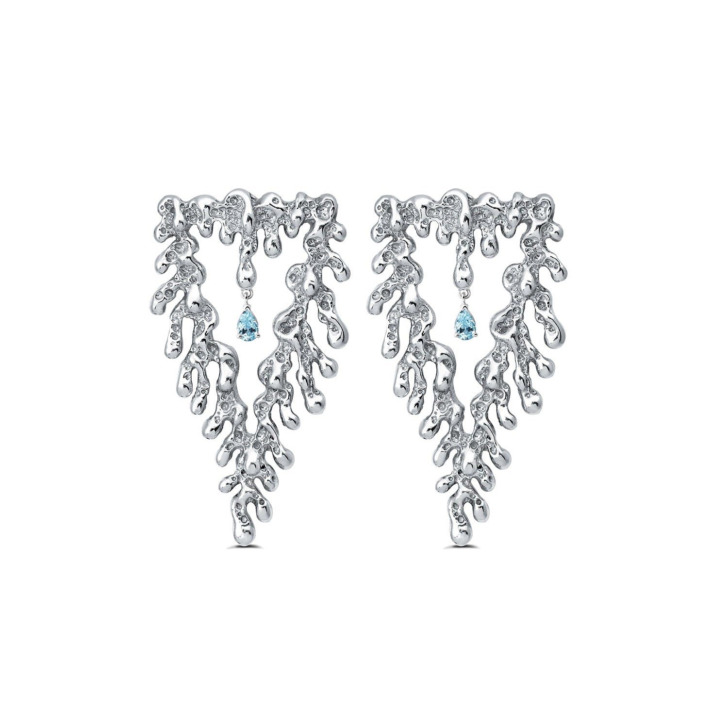 The Aquamarine V Earrings