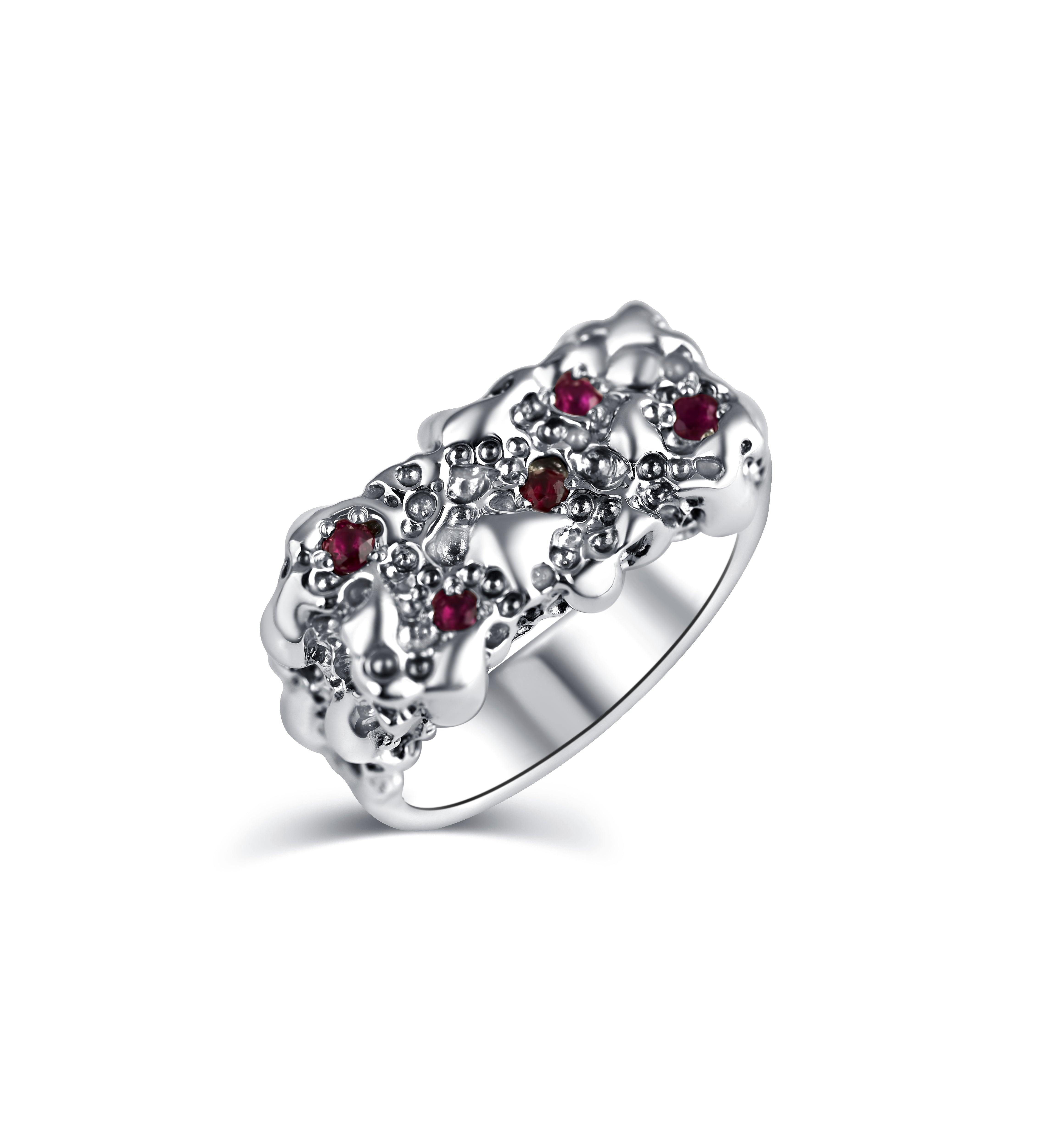The Ruby Small  Square Ring-3