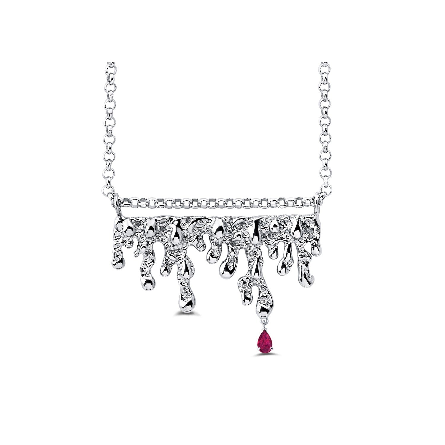 The Ruby Nar Horizontal Pendant (w/ Chain)