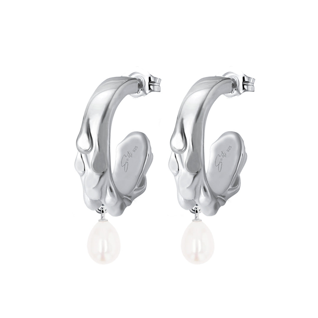 The Pearl Small Melt Hoops