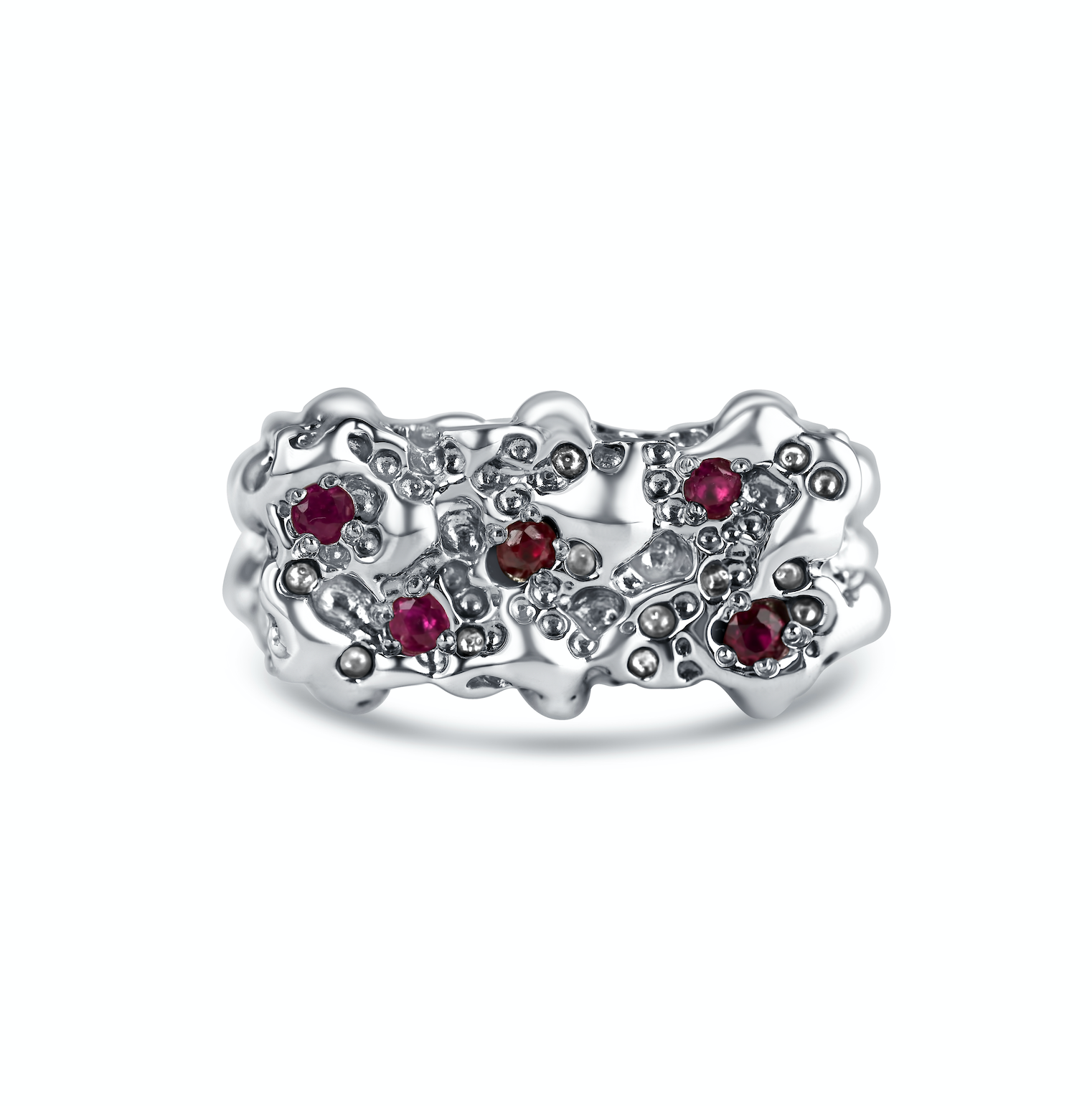 The Ruby Small  Square Ring-2
