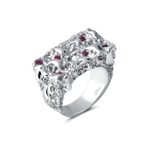 The Ruby Large Square Ring