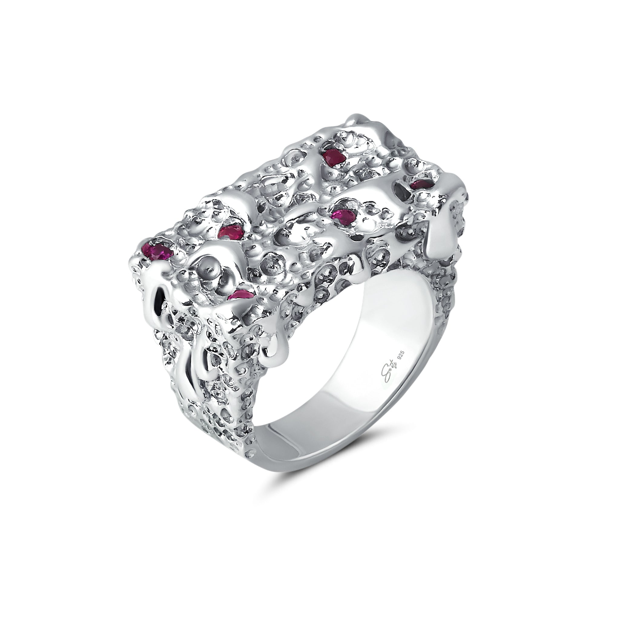 The Ruby Large Square Ring