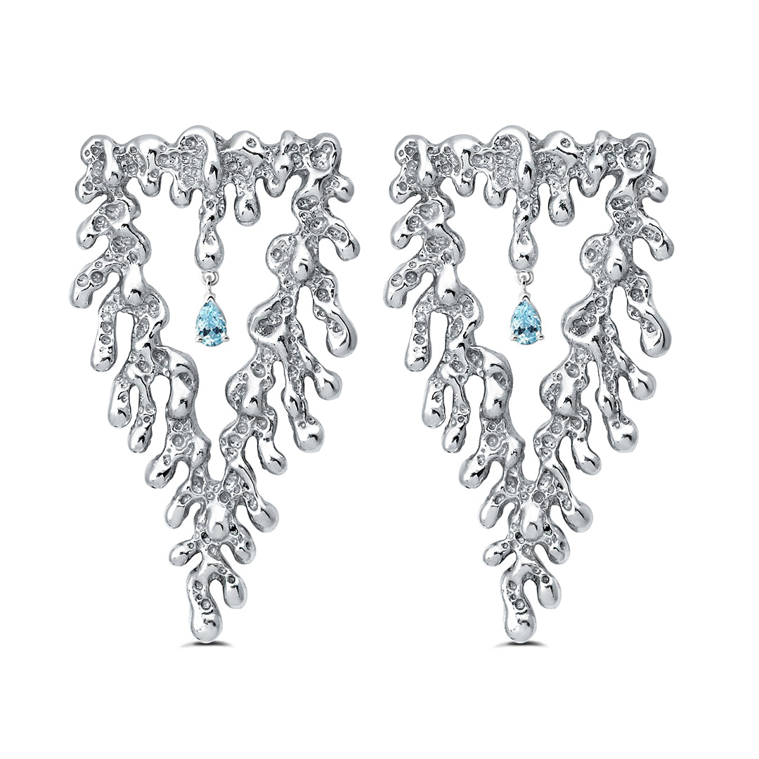 The Aquamarine V Earrings