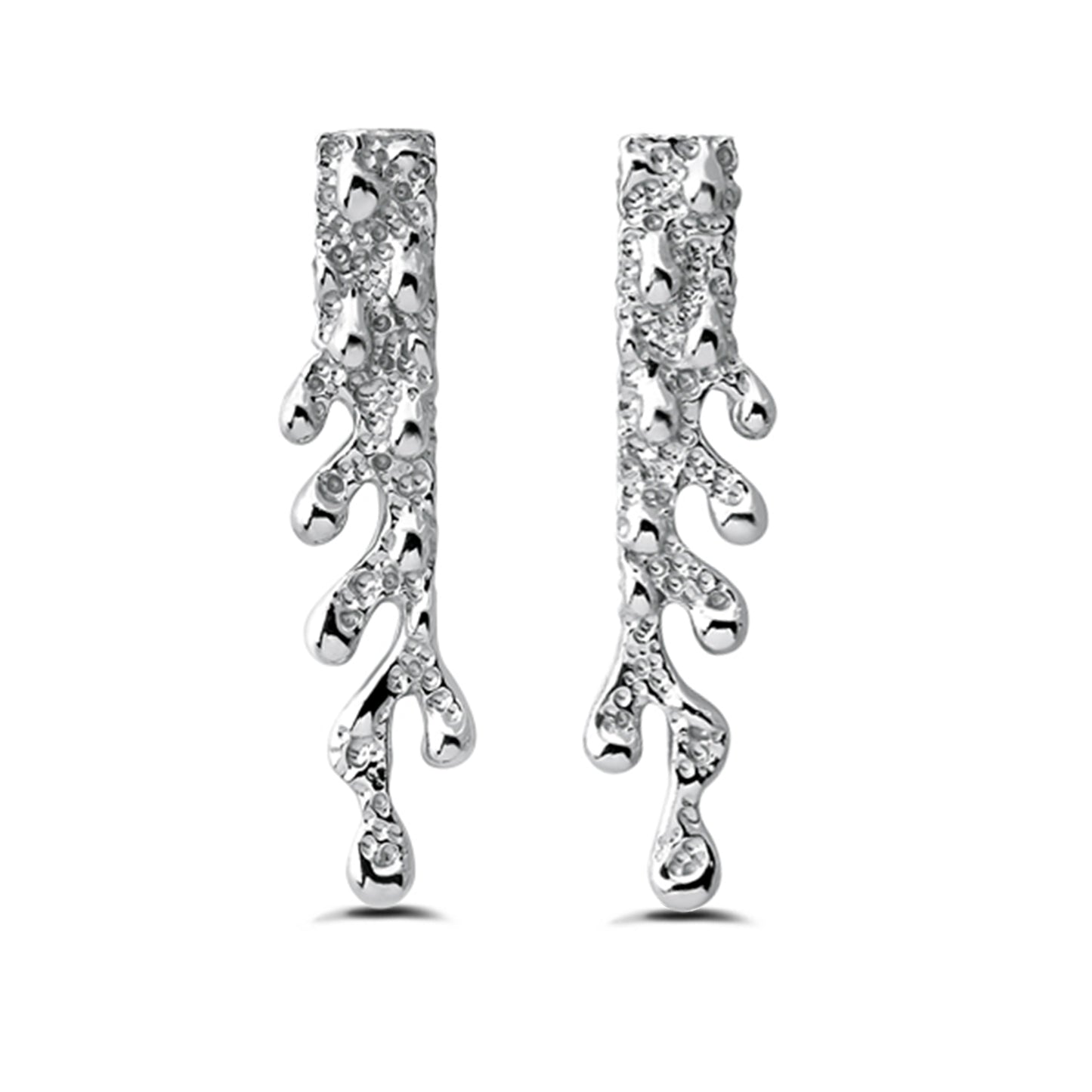 sa'oti saoti jewelry handcrafted 925 sterling silver rhodium plated melt earring earrings