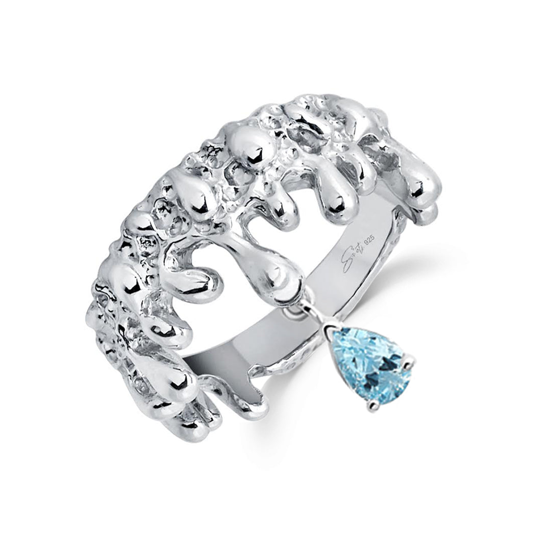 The Aquamarine Small Nar Ring