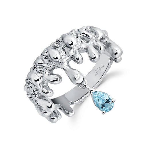 The Aquamarine Small Nar Ring