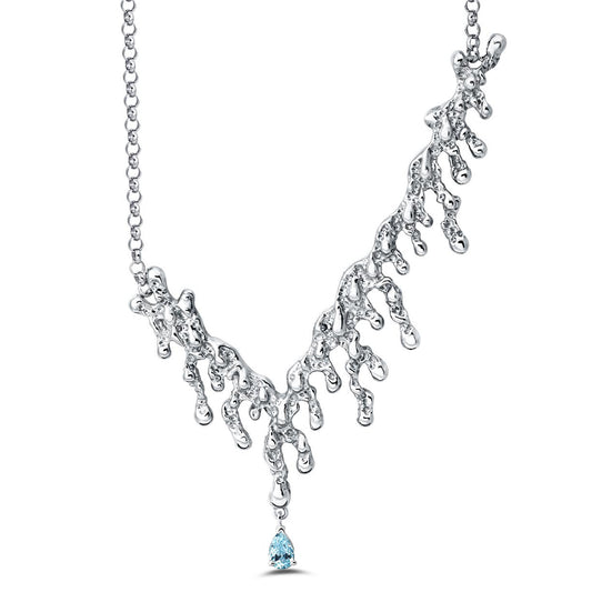 The Aquamarine V Necklace