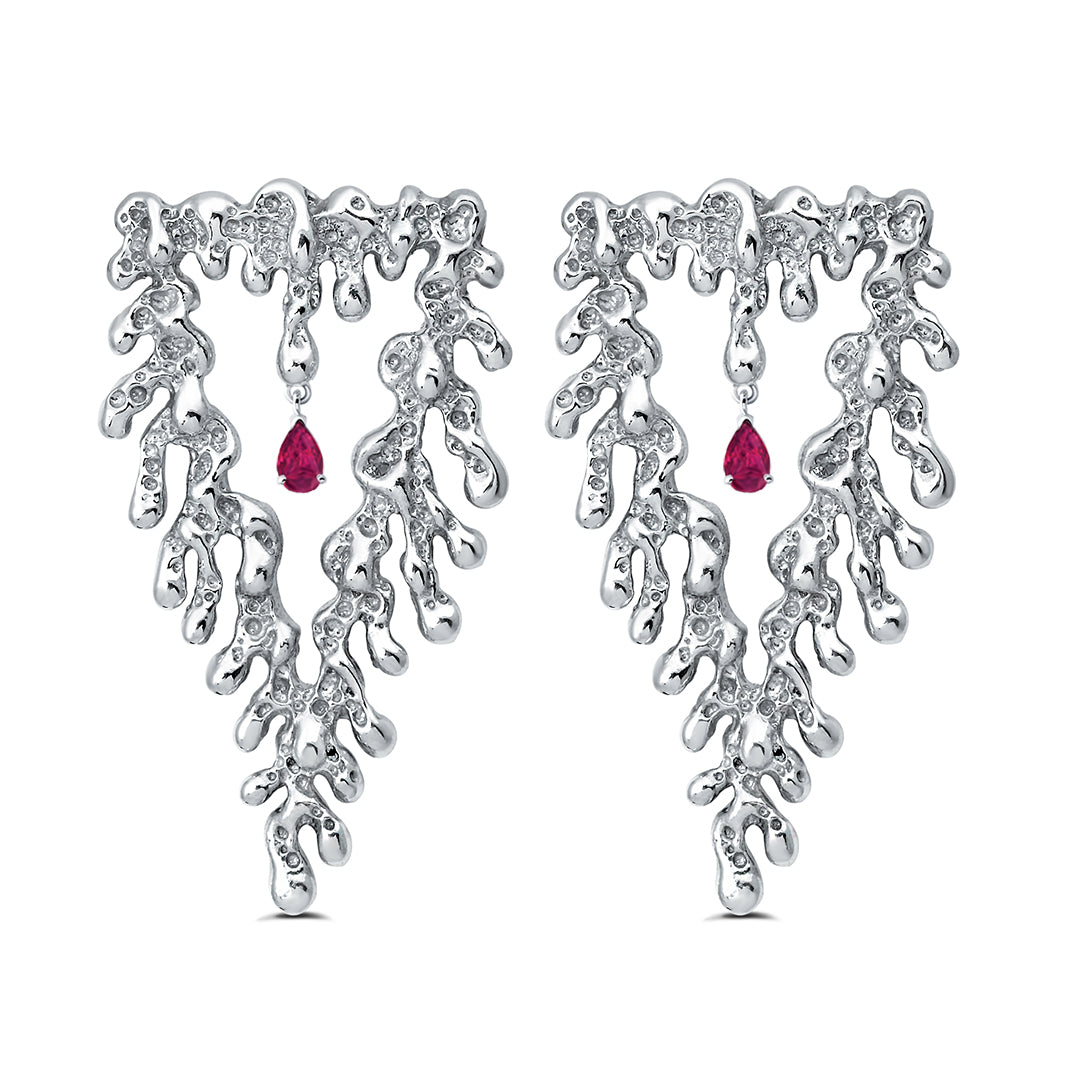 Les boucles d'oreilles Ruby V